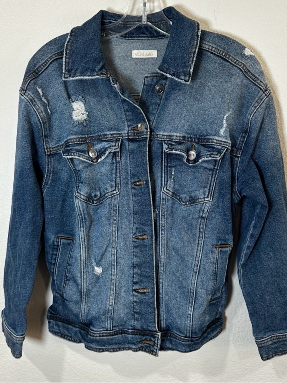 Altar’dState distressed Denim ‎ Jacket XS has stretch